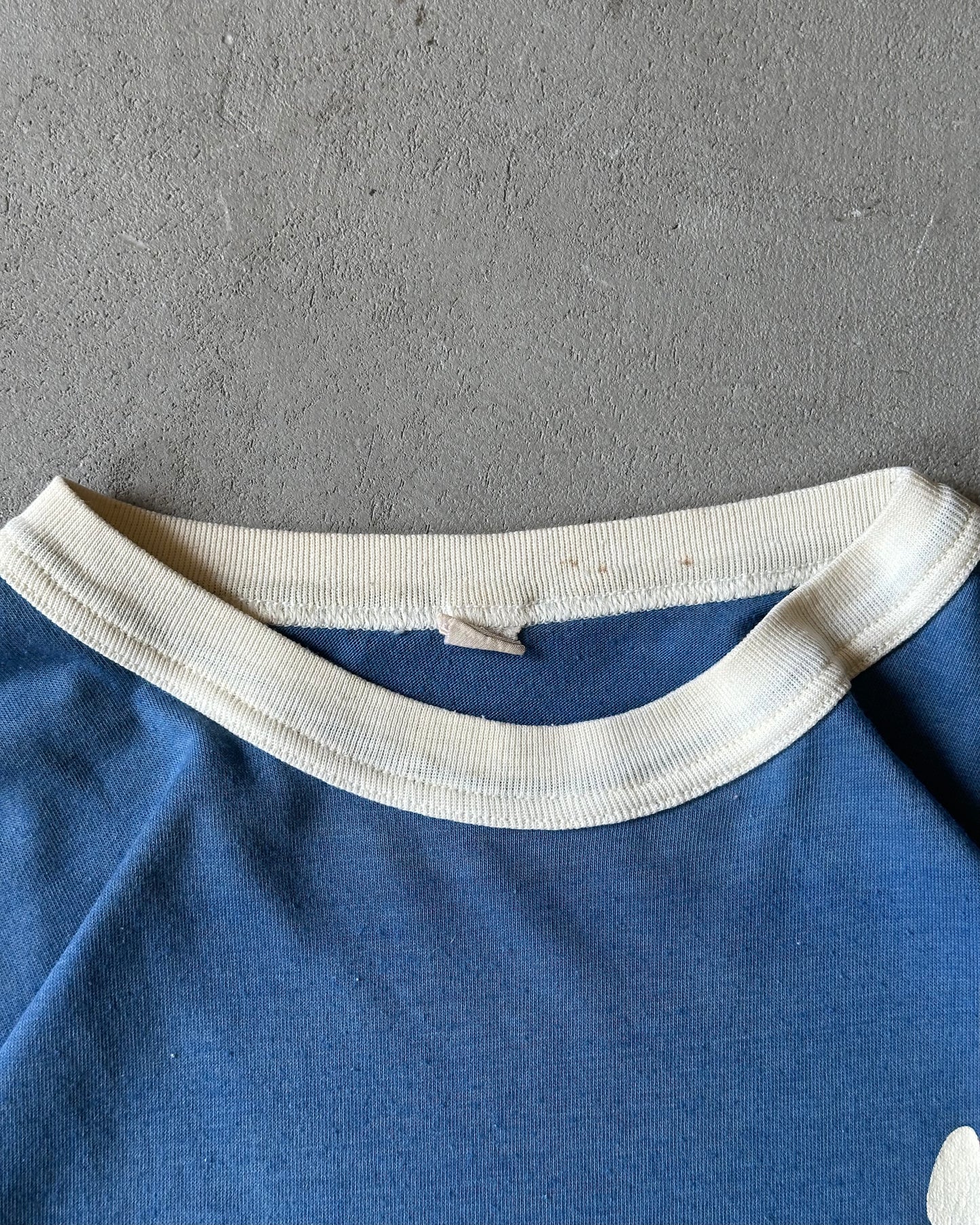 1980s - Blue/White Pate's Ringer T-Shirt - L