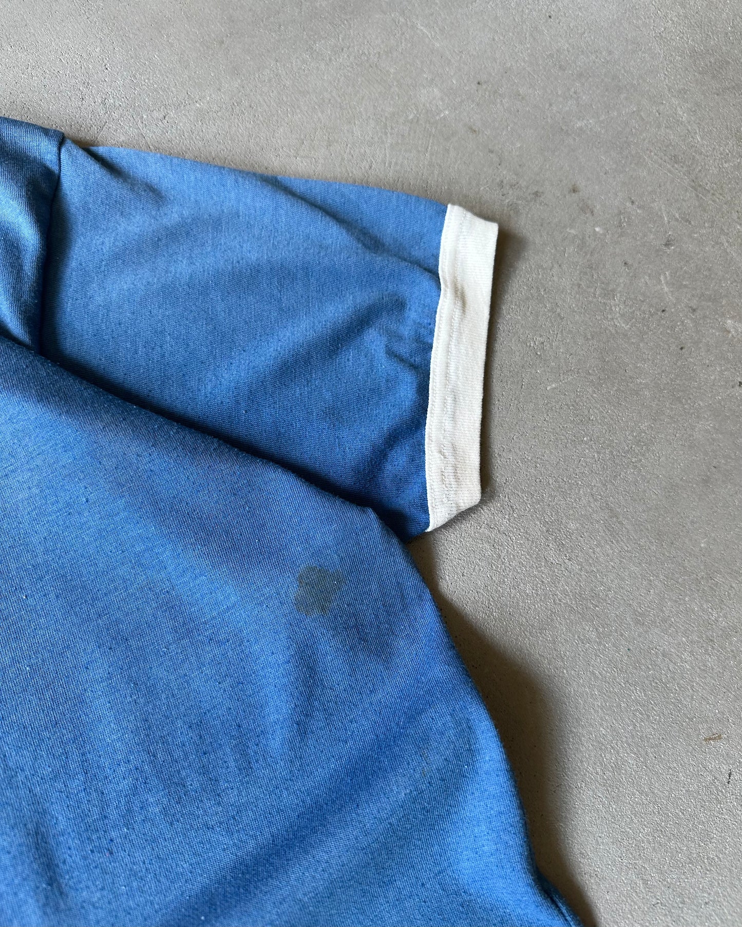 1980s - Blue/White Pate's Ringer T-Shirt - L