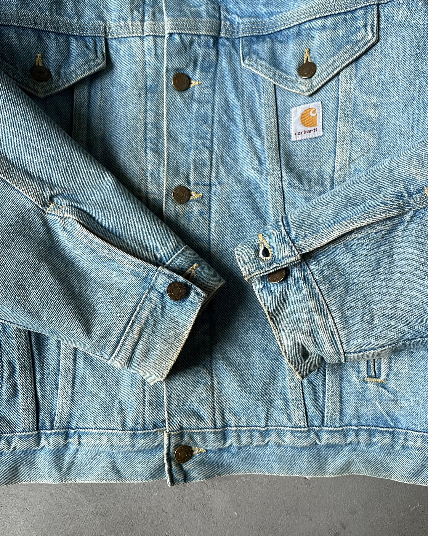 1990s - Carhartt Lined Denim Jacket - L/XL