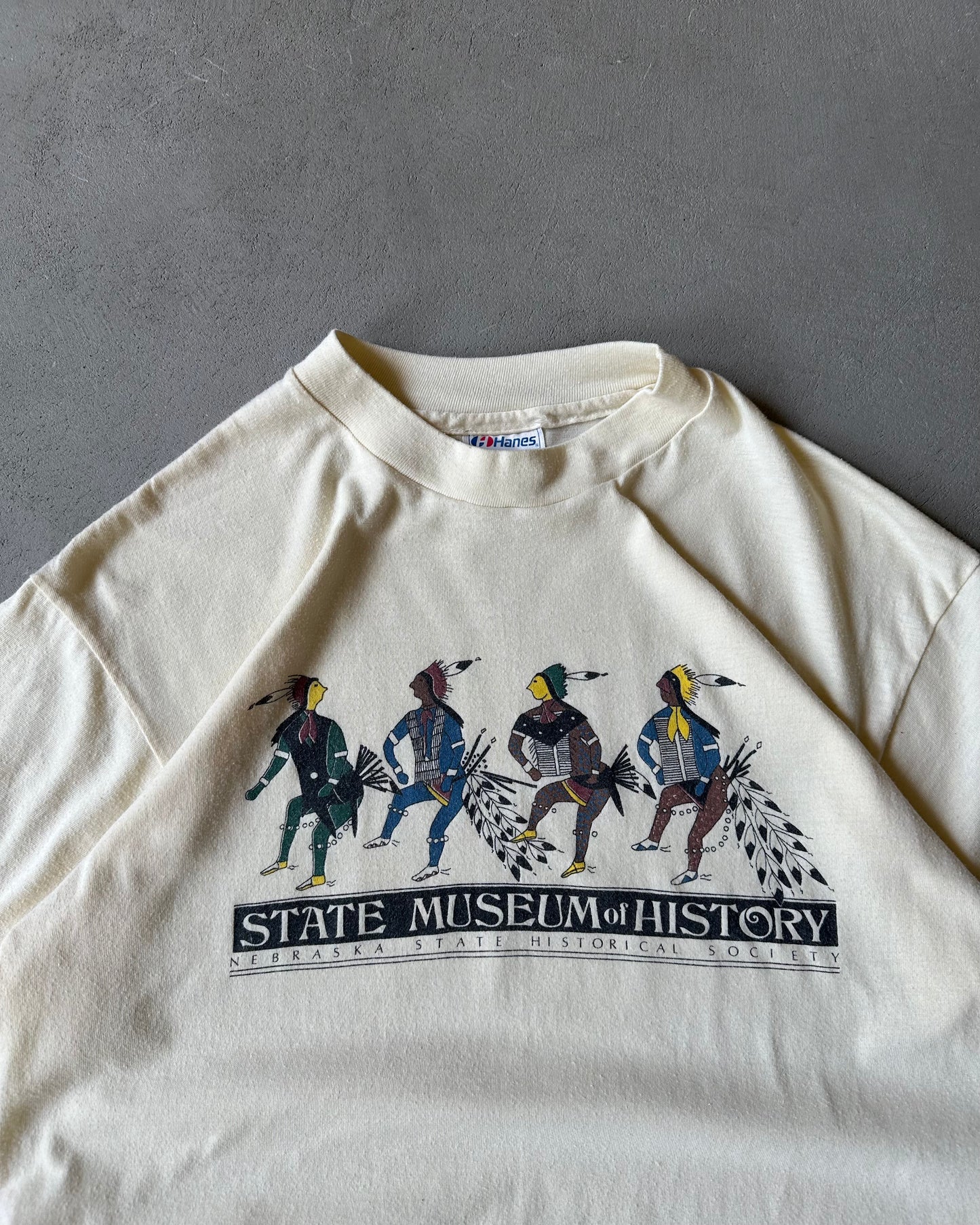 1980s- Cream Museum Of History T-Shirt - M