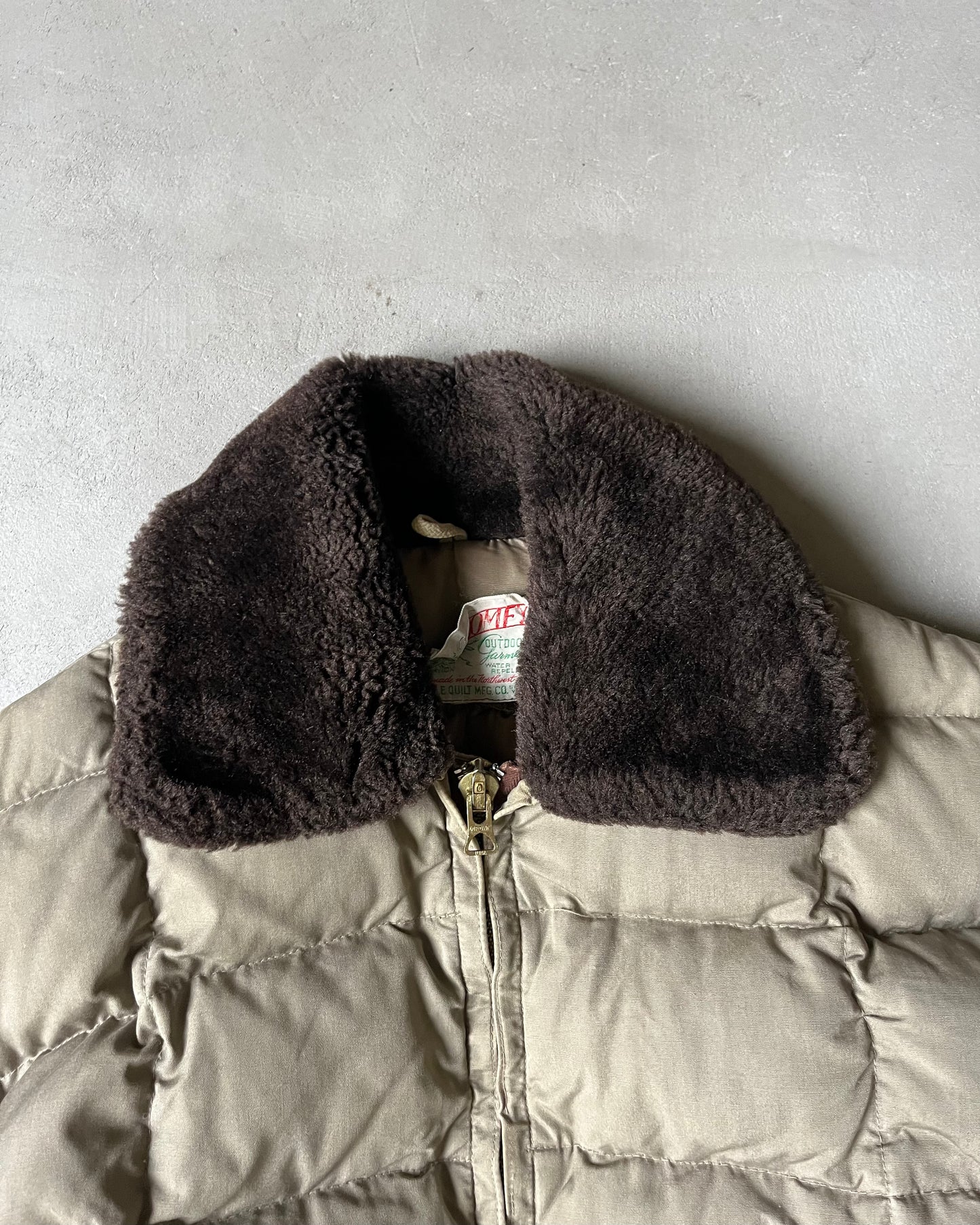 1950s - Beige Comfy Down Jacket - S/M