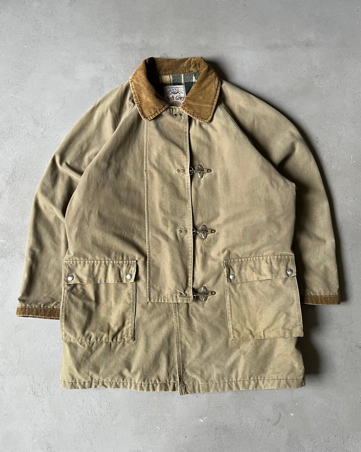 1990s - Tan Fireman Coat - L/XL