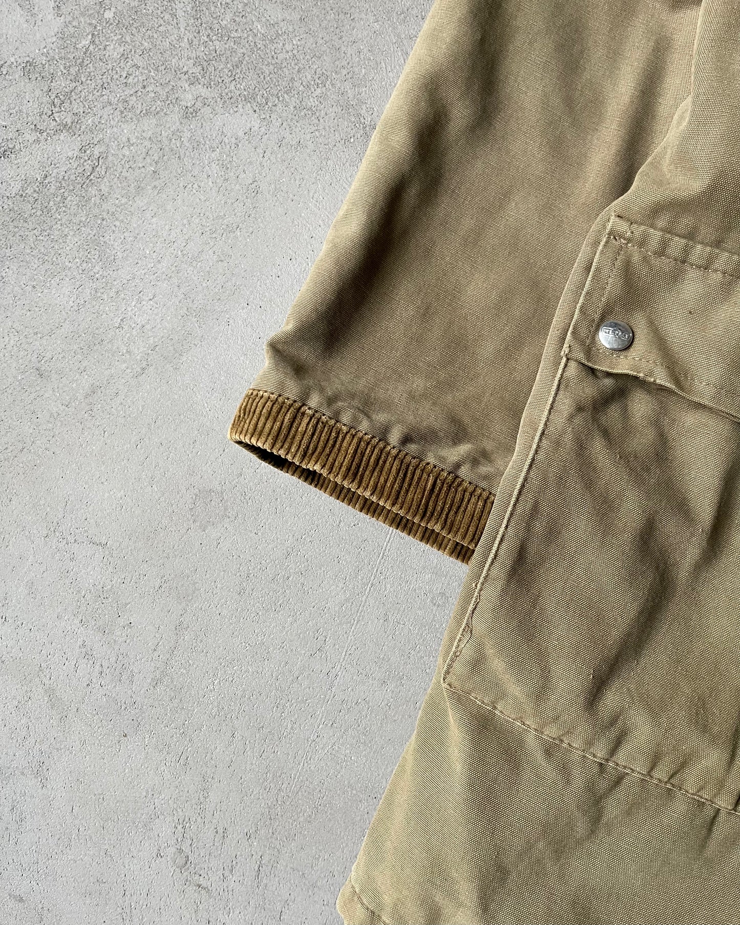 1990s - Tan Fireman Coat - L/XL