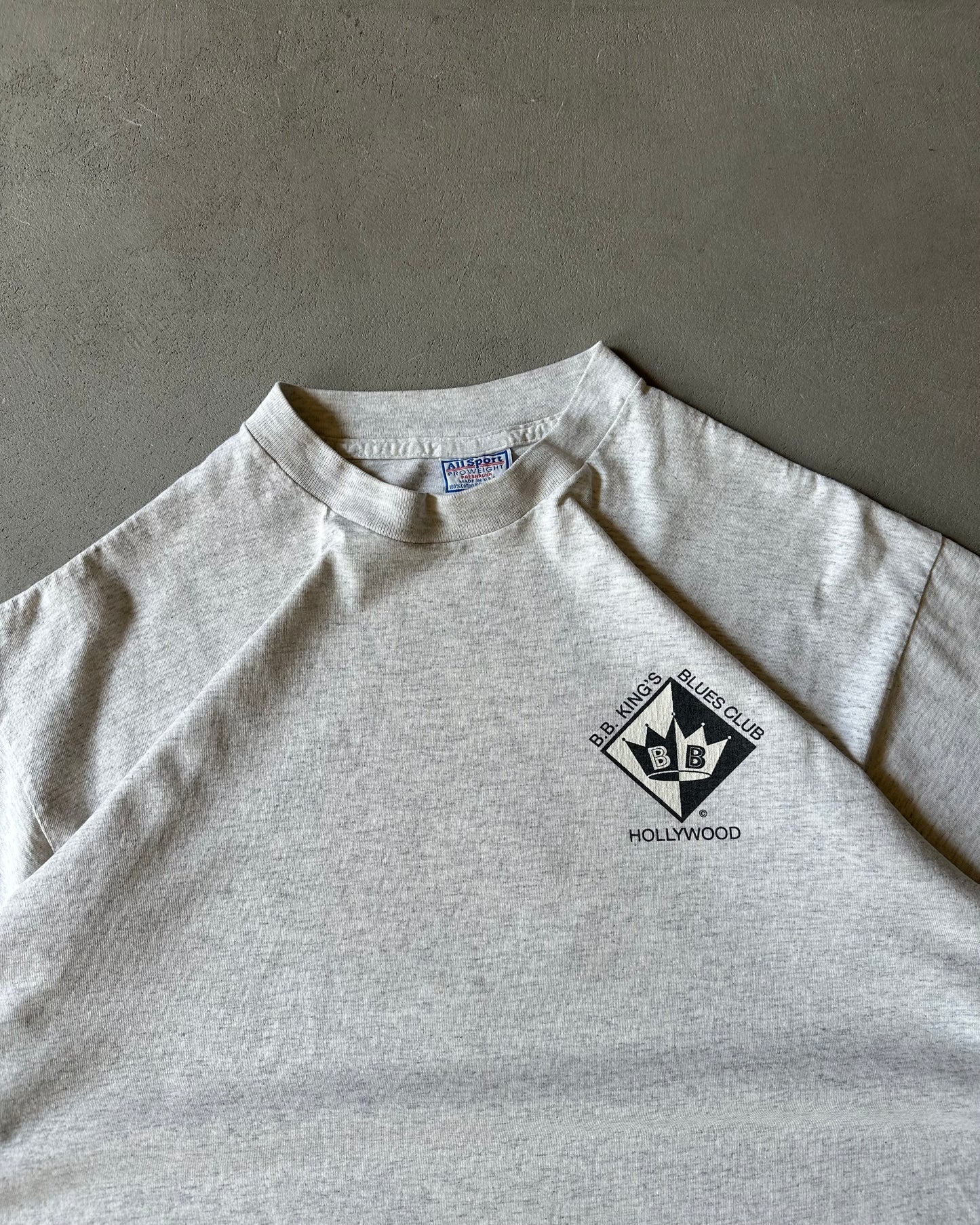 1990s - Ash Grey B.B King's Blues Club T-Shirt - XL