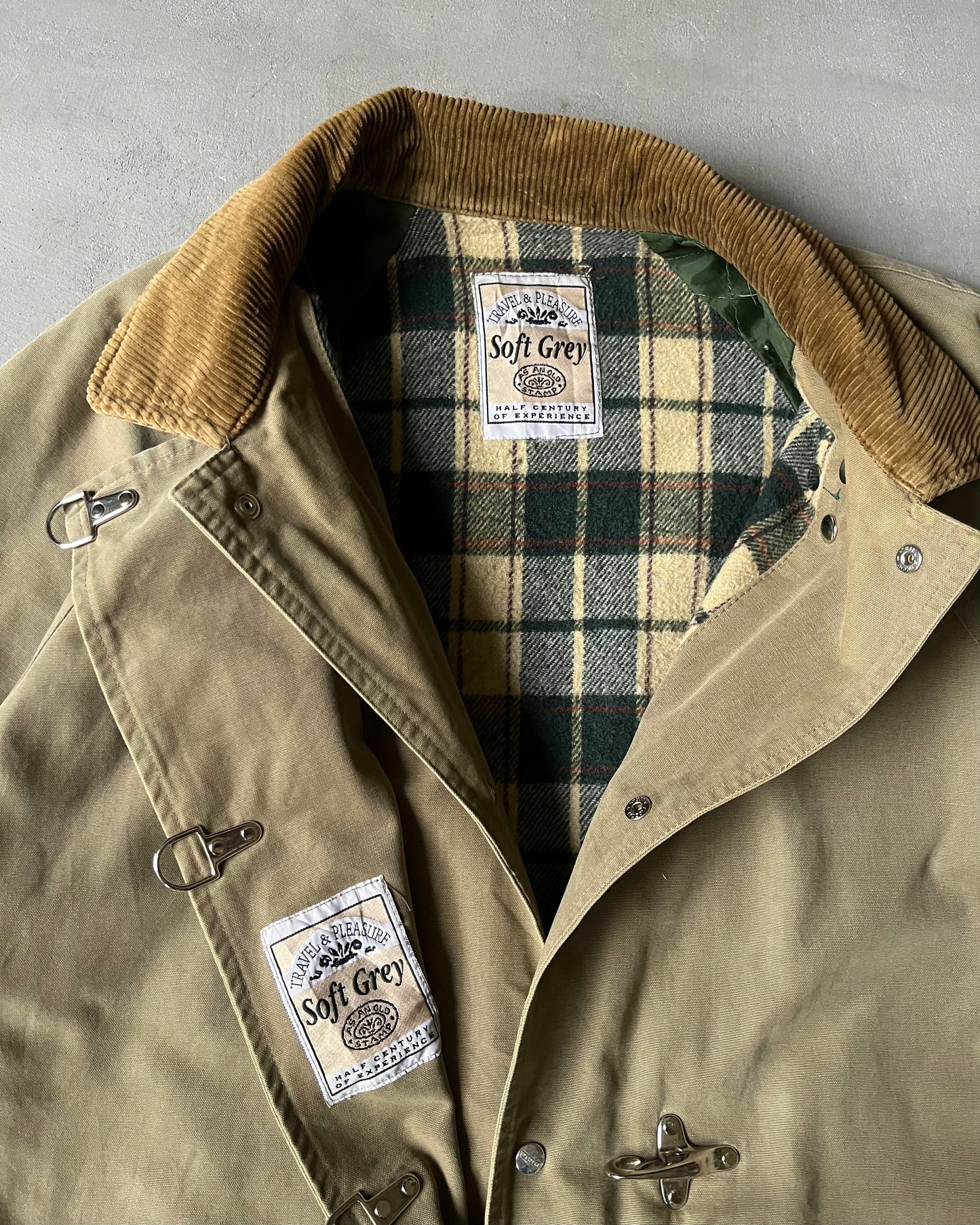 1990s - Tan Fireman Coat - L/XL
