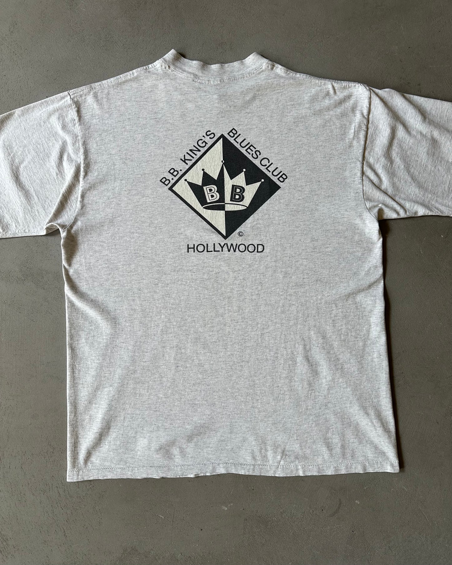 1990s - Ash Grey B.B King's Blues Club T-Shirt - XL