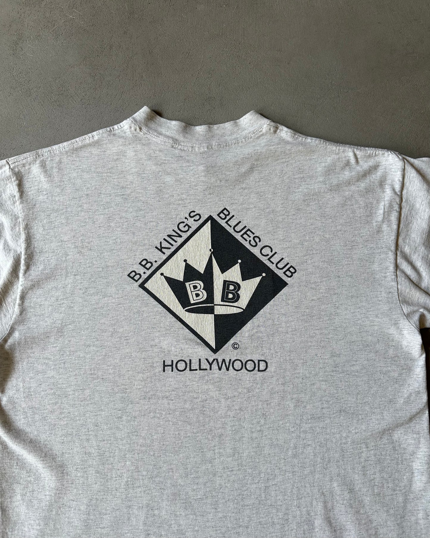 1990s - Ash Grey B.B King's Blues Club T-Shirt - XL