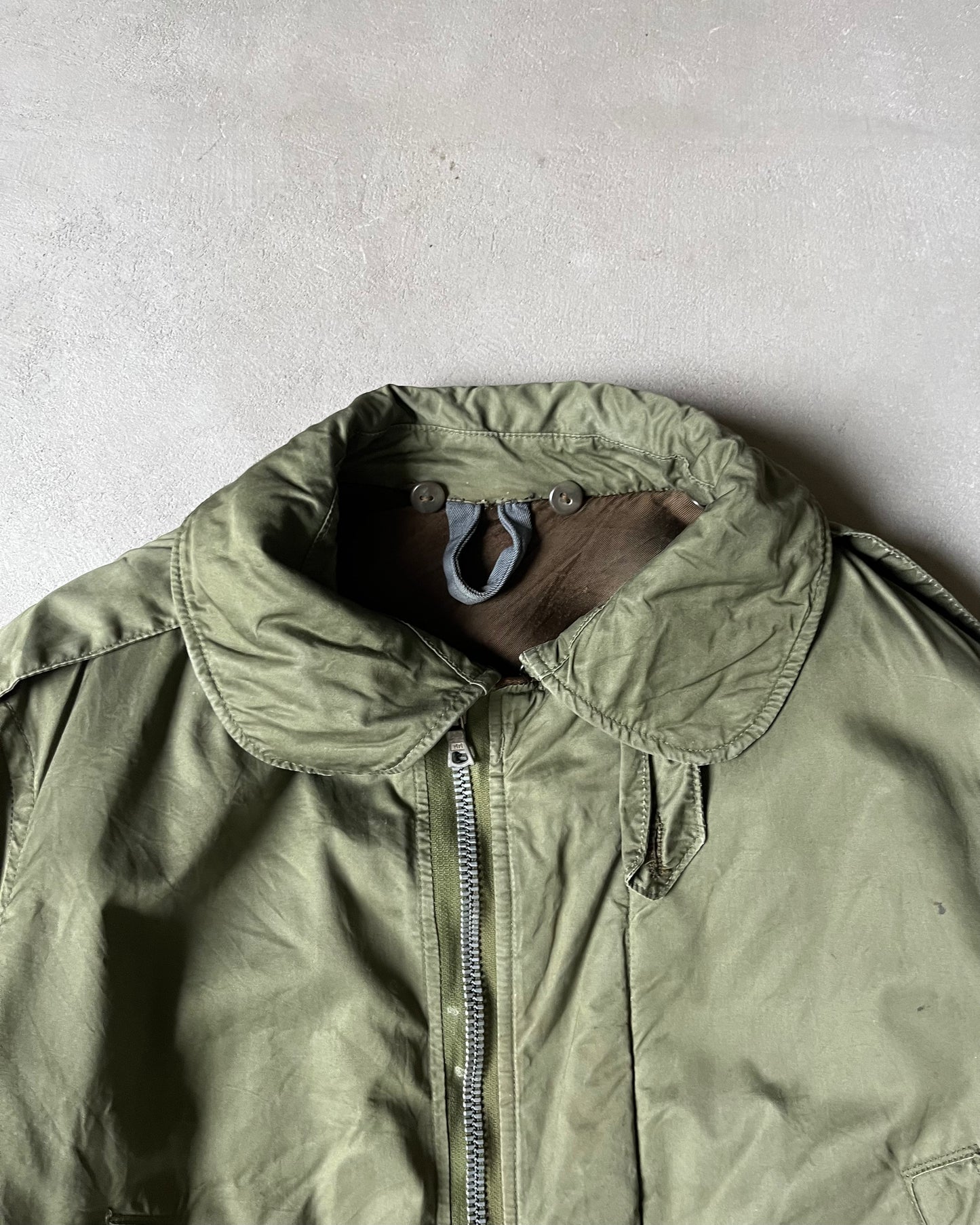1960s - Distressed Green French Air Force Jacket - S/M