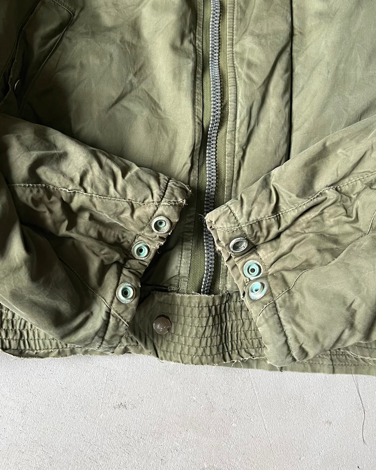 1960s - Distressed Green French Air Force Jacket - S/M