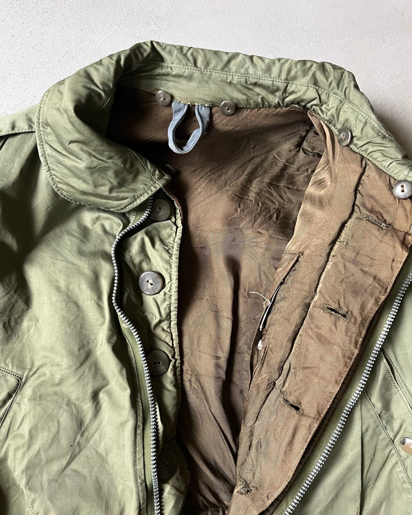 1960s - Distressed Green French Air Force Jacket - S/M
