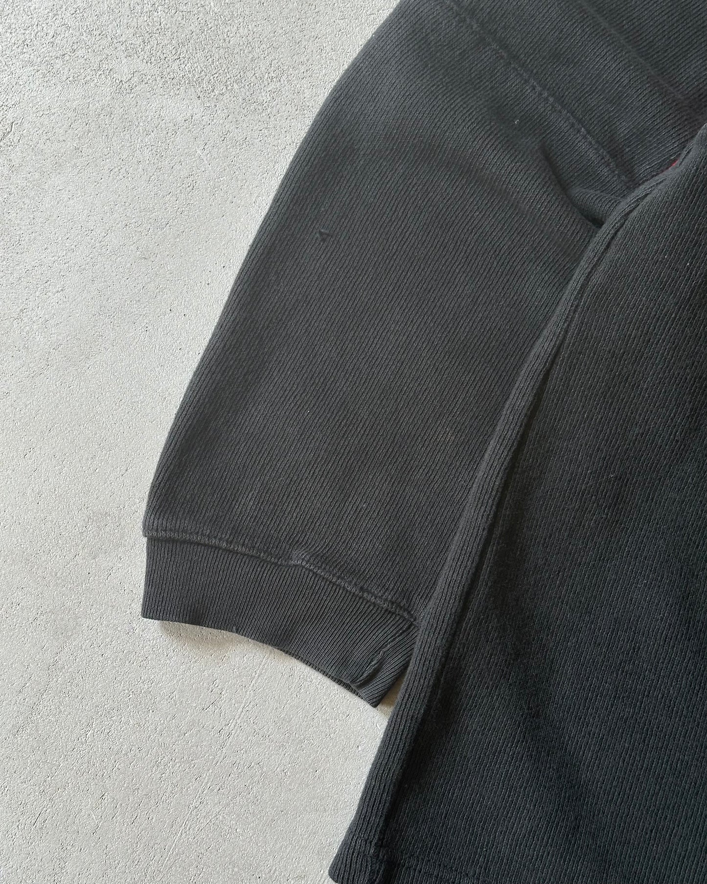 1990s - Black/Red Marlboro 1/4 Zip Sweatshirt - L