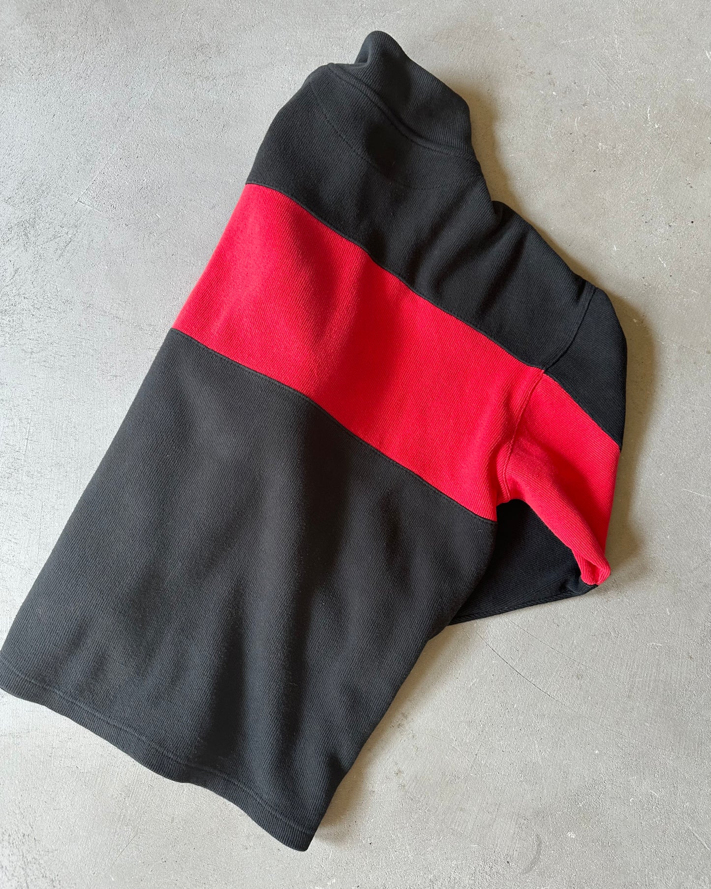 1990s - Black/Red Marlboro 1/4 Zip Sweatshirt - L