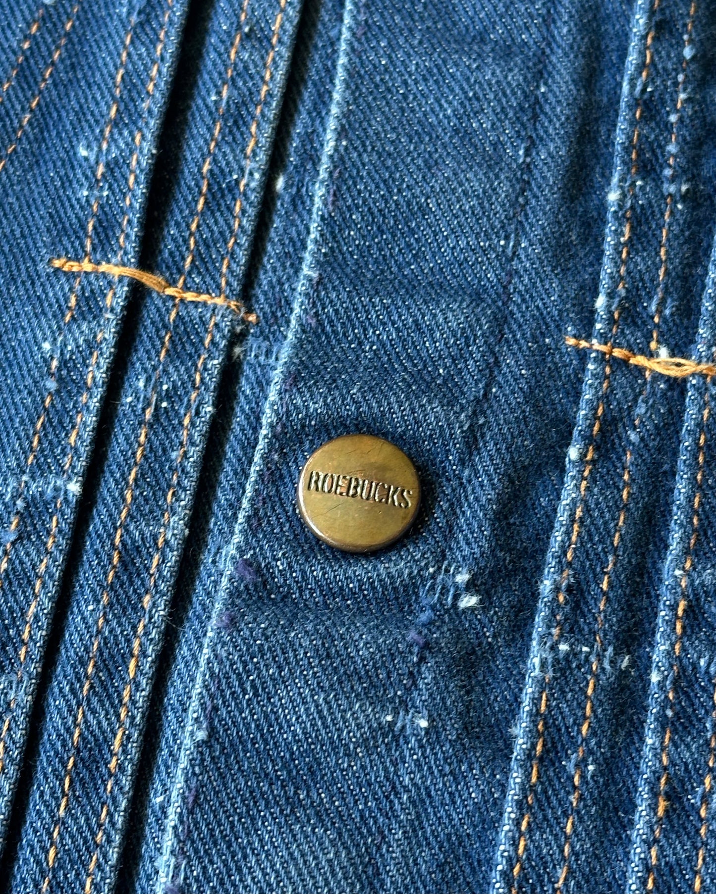 1960s - Distressed Roebuck Denim Jacket - XS/S