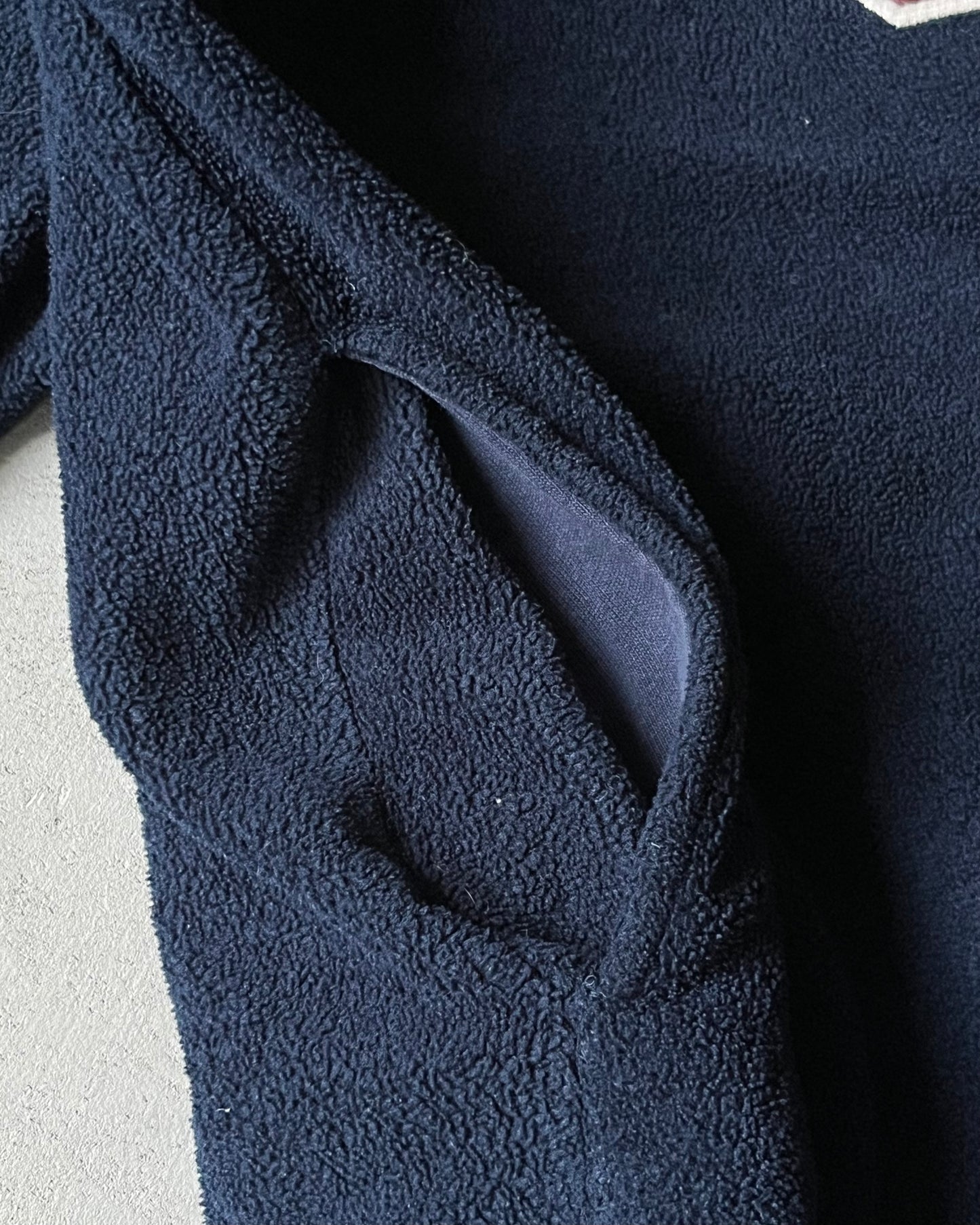 1990s - Distressed Navy GAP 1/4 Zip Fleece - XXL