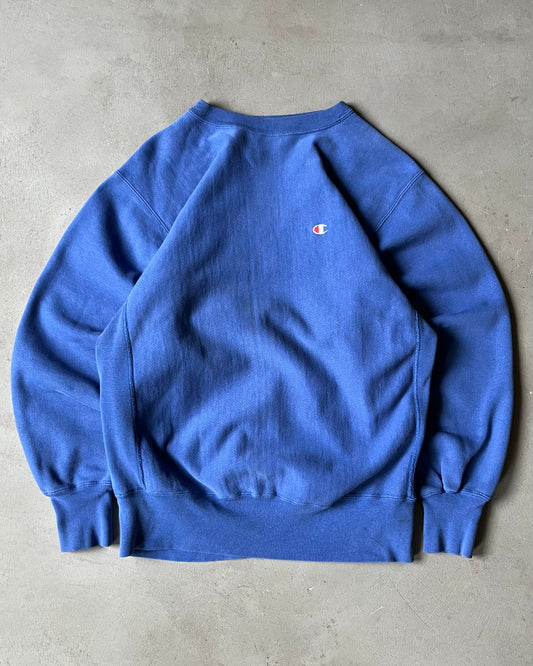 1990s - Blue Champion RW Crewneck - L