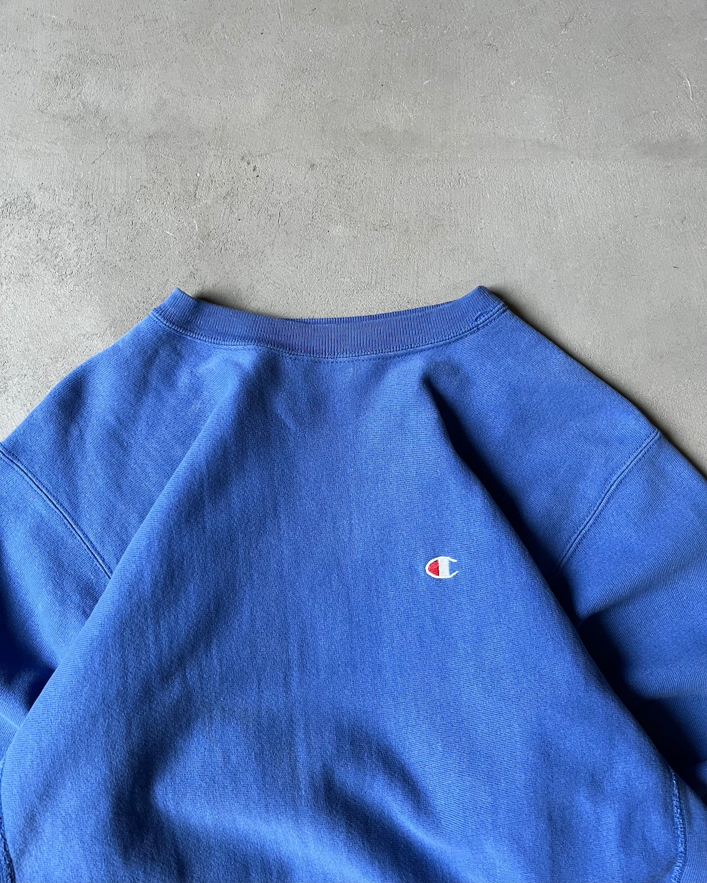 1990s - Blue Champion RW Crewneck - L