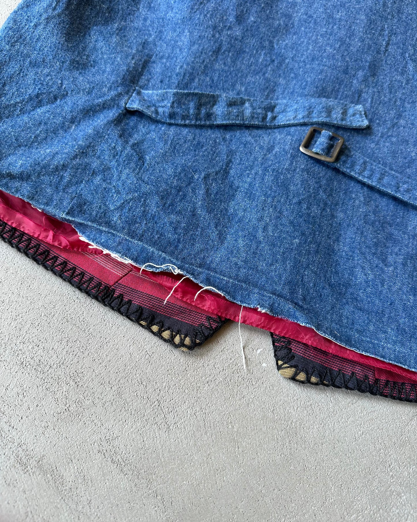 1990s - Red/Green Navajo Eddie Bauer Vest - (W)S