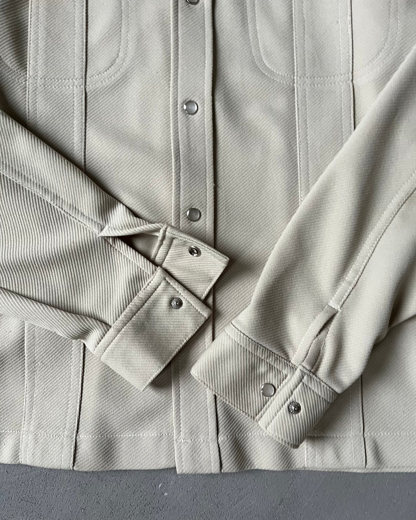 1980s - Beige Branford Wester Shirt - M