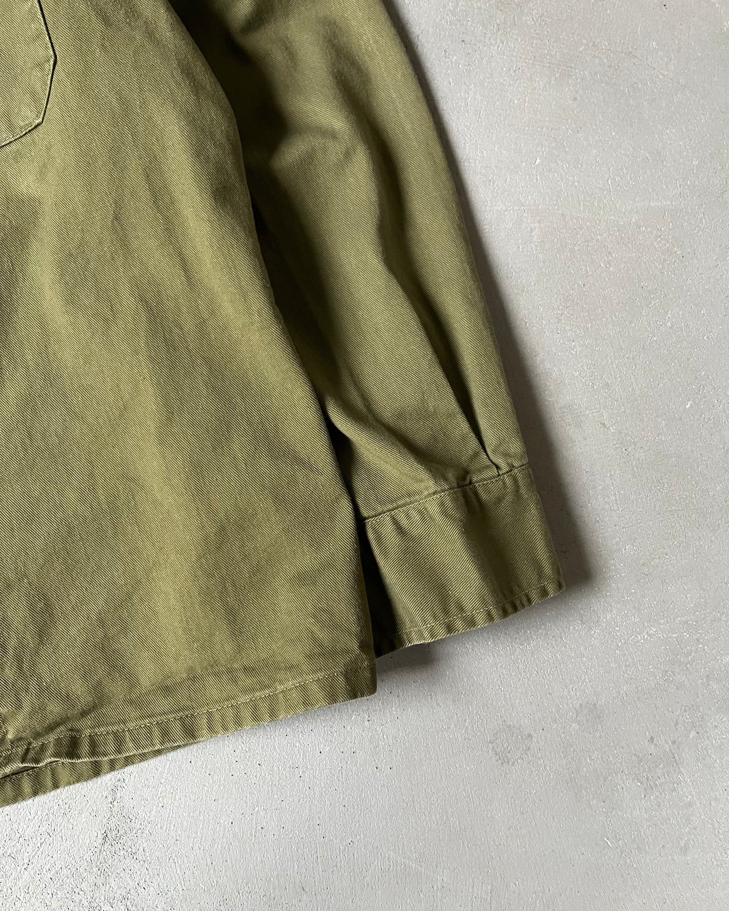 1970s - Green Military Shirt - M