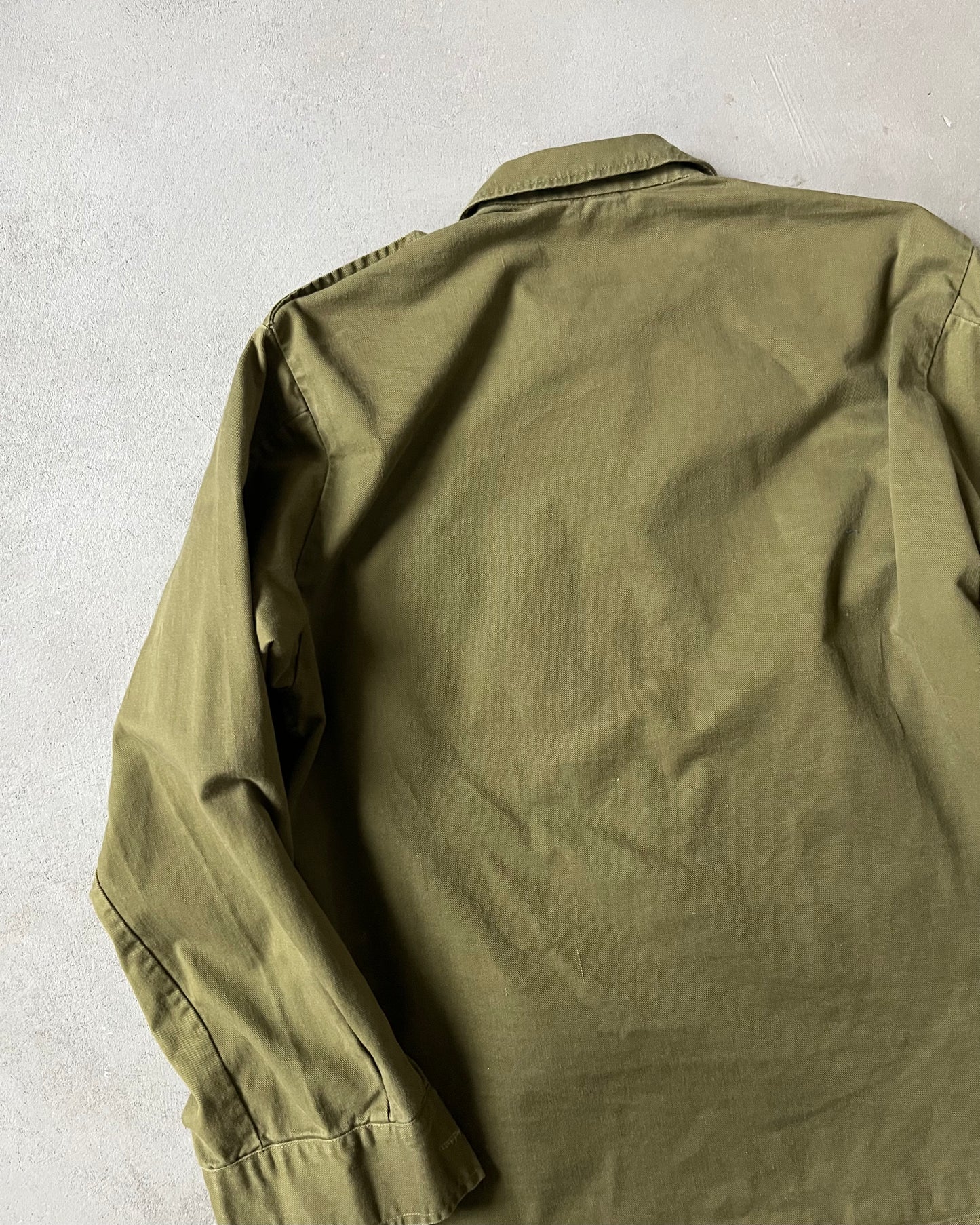 1970s - Green Military Shirt - M