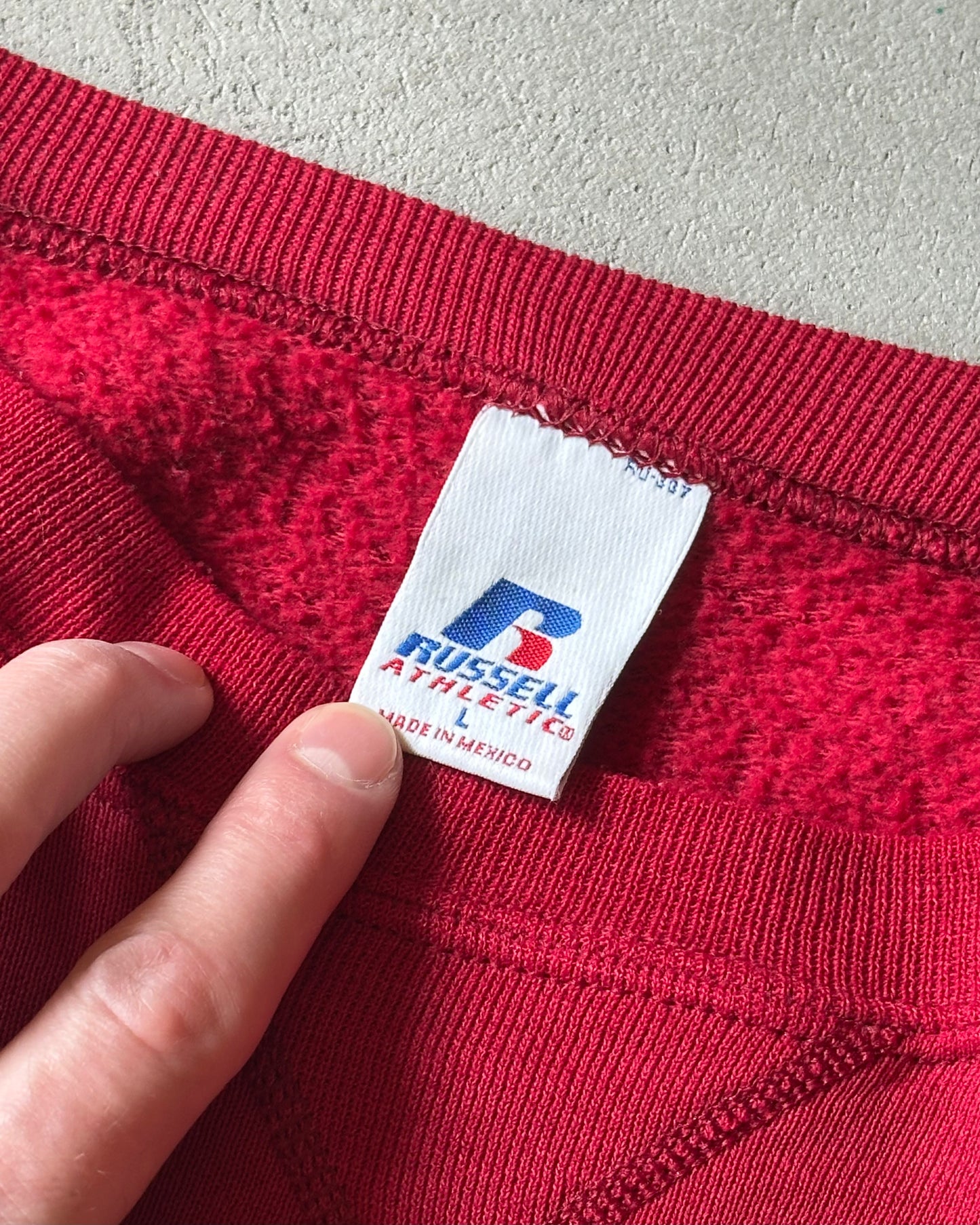 1990s - Red Russell Crewneck - L