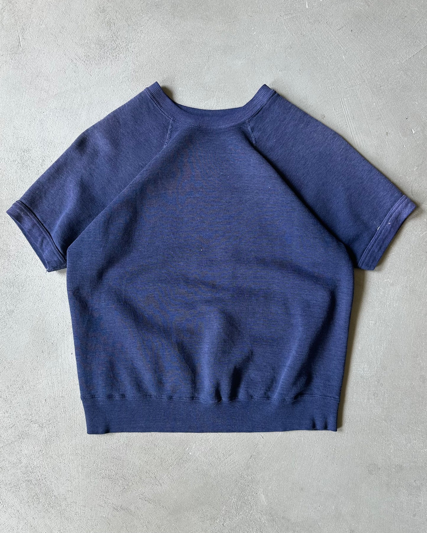 1970s - Distressed Navy Shortsleeve Crewneck - S