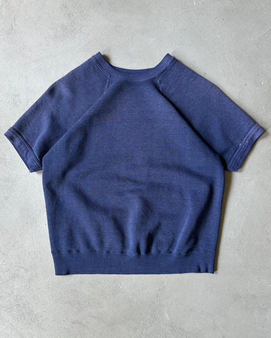 1970s - Distressed Navy Shortsleeve Crewneck - S