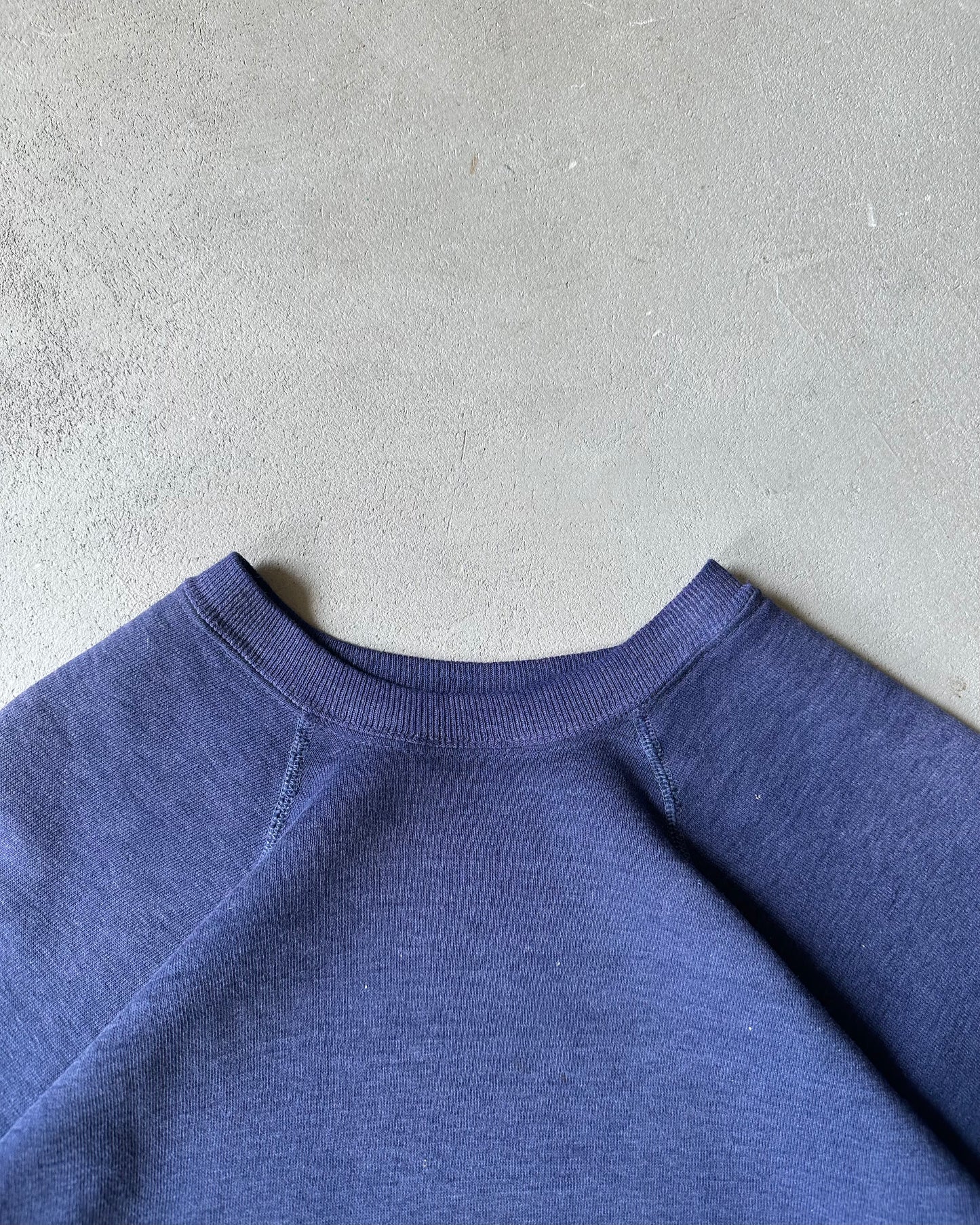 1970s - Distressed Navy Shortsleeve Crewneck - S