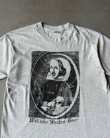 1990s - Ash Grey William Shakes Beer T-Shirt - L