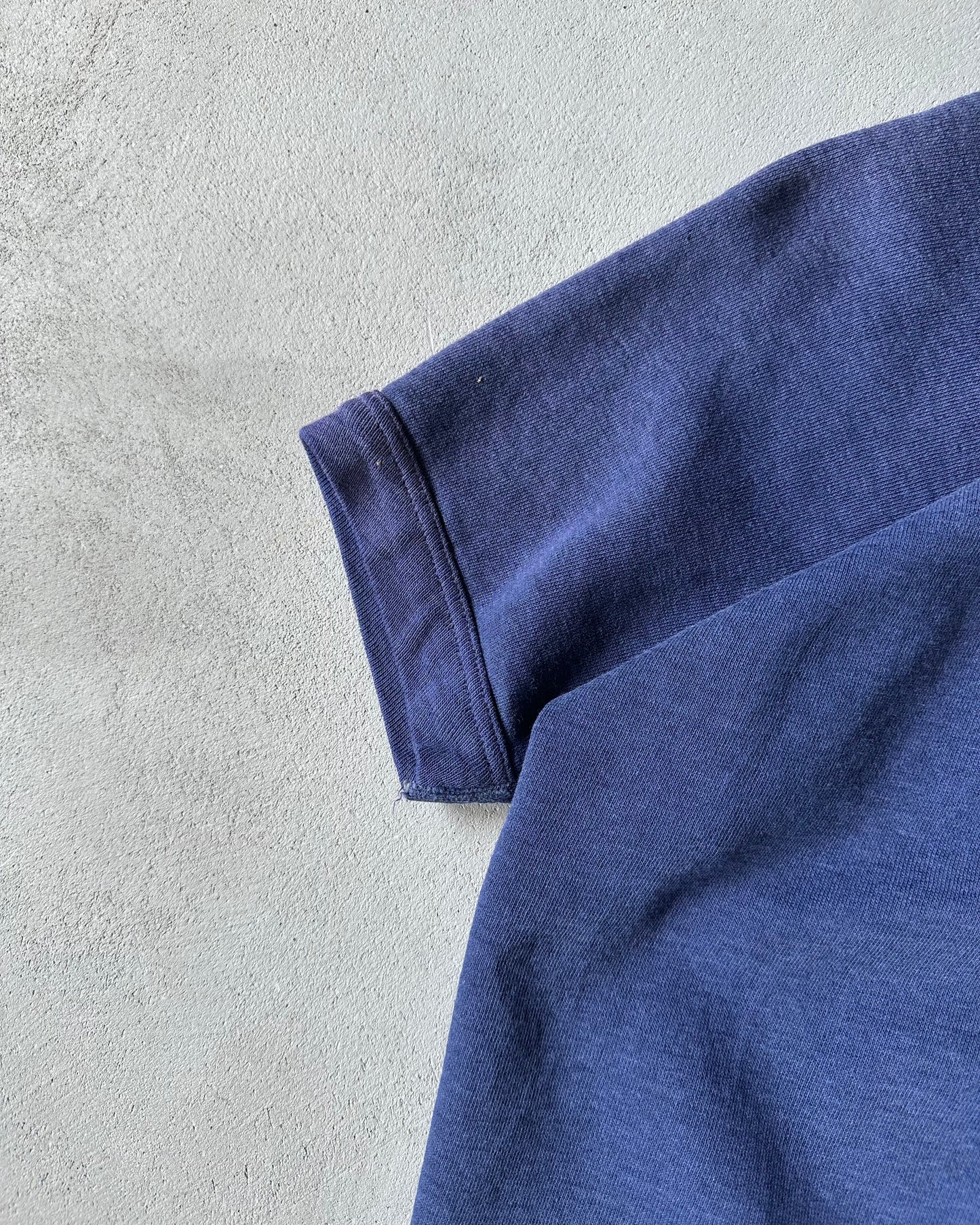 1970s - Distressed Navy Shortsleeve Crewneck - S
