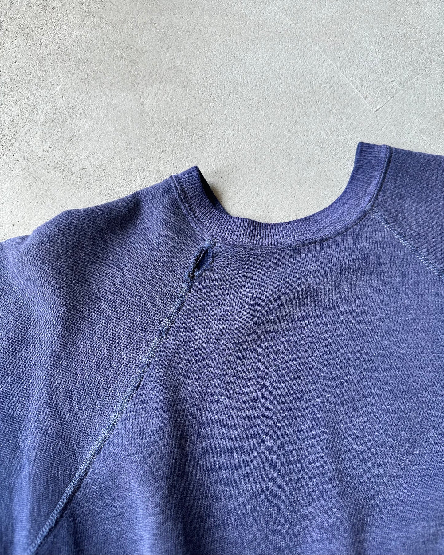 1970s - Distressed Navy Shortsleeve Crewneck - S