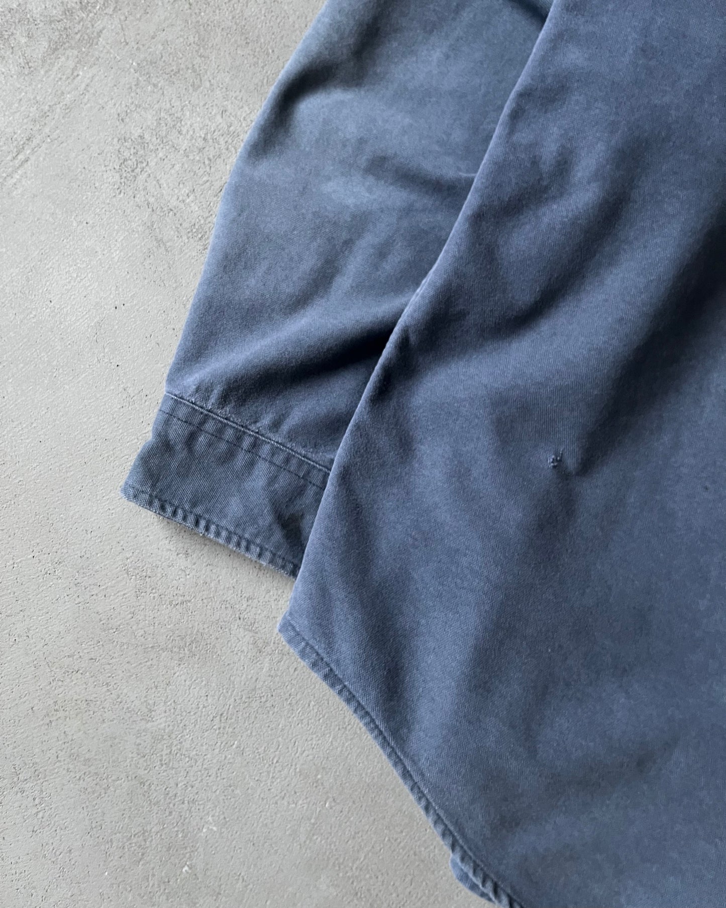 1990s - Distressed Blue Carhartt Chamois Shirt - XL