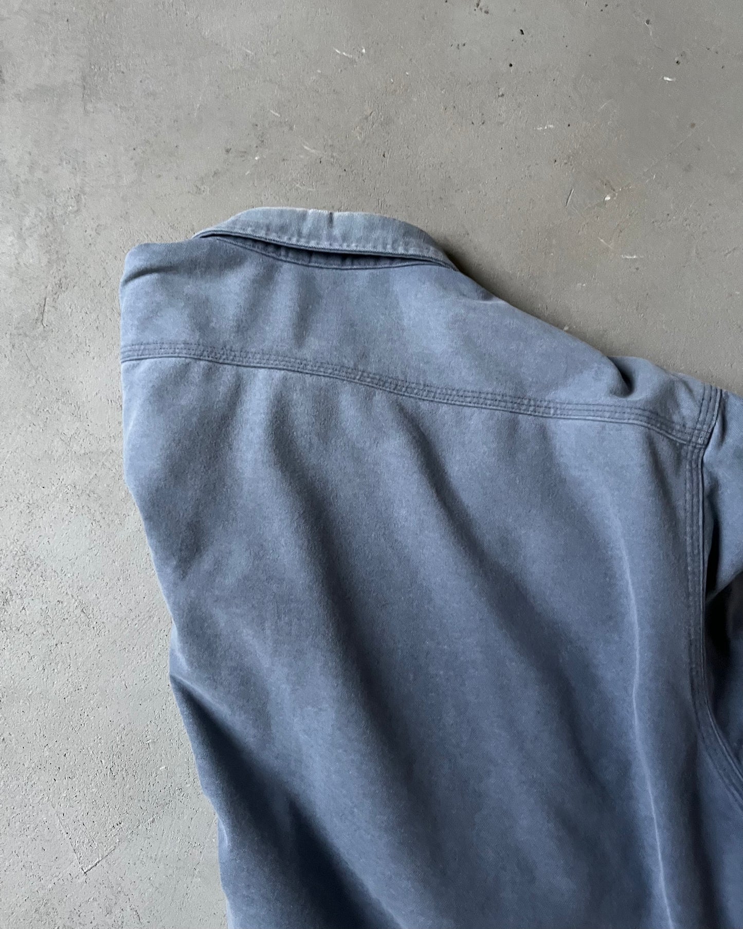 1990s - Distressed Blue Carhartt Chamois Shirt - XL