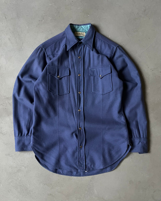 1970s - Blue Pendleton Wool Western Shirt - M