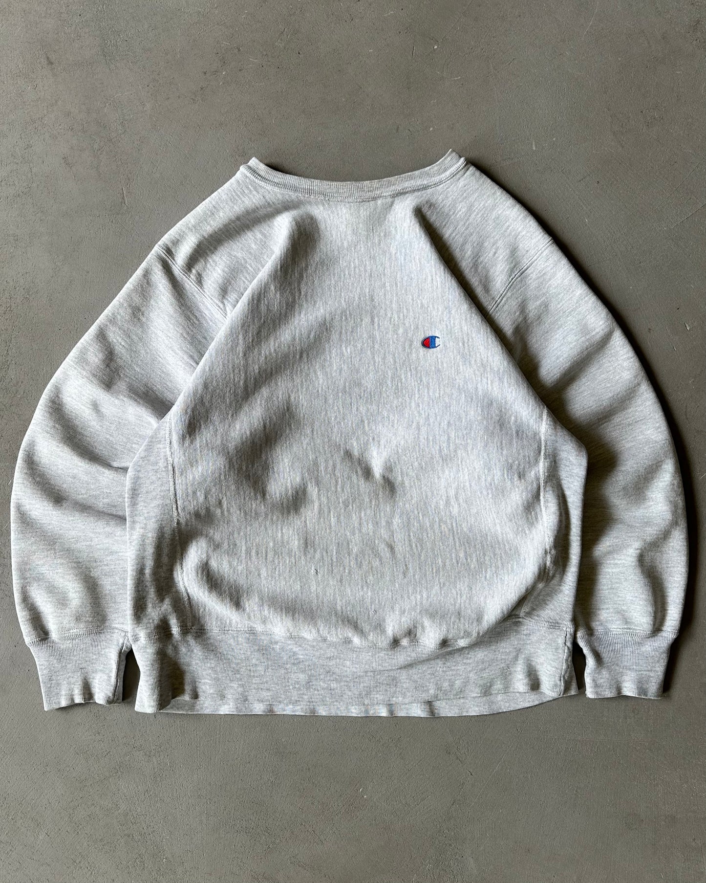 1980s - Ash Grey Champion Warmup Crewneck - M