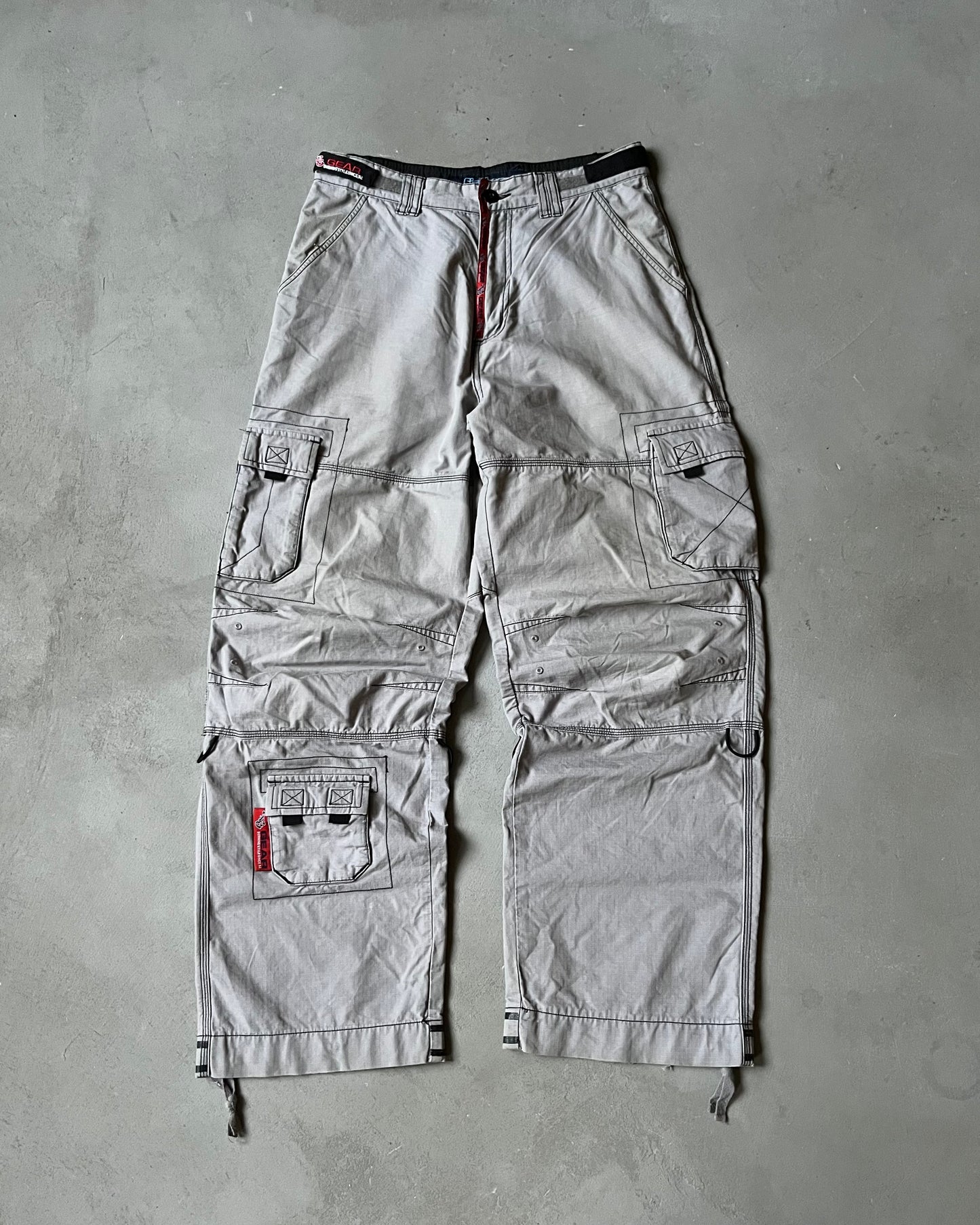 2000s - Grey Ripstop Cargo Pants - 30x29