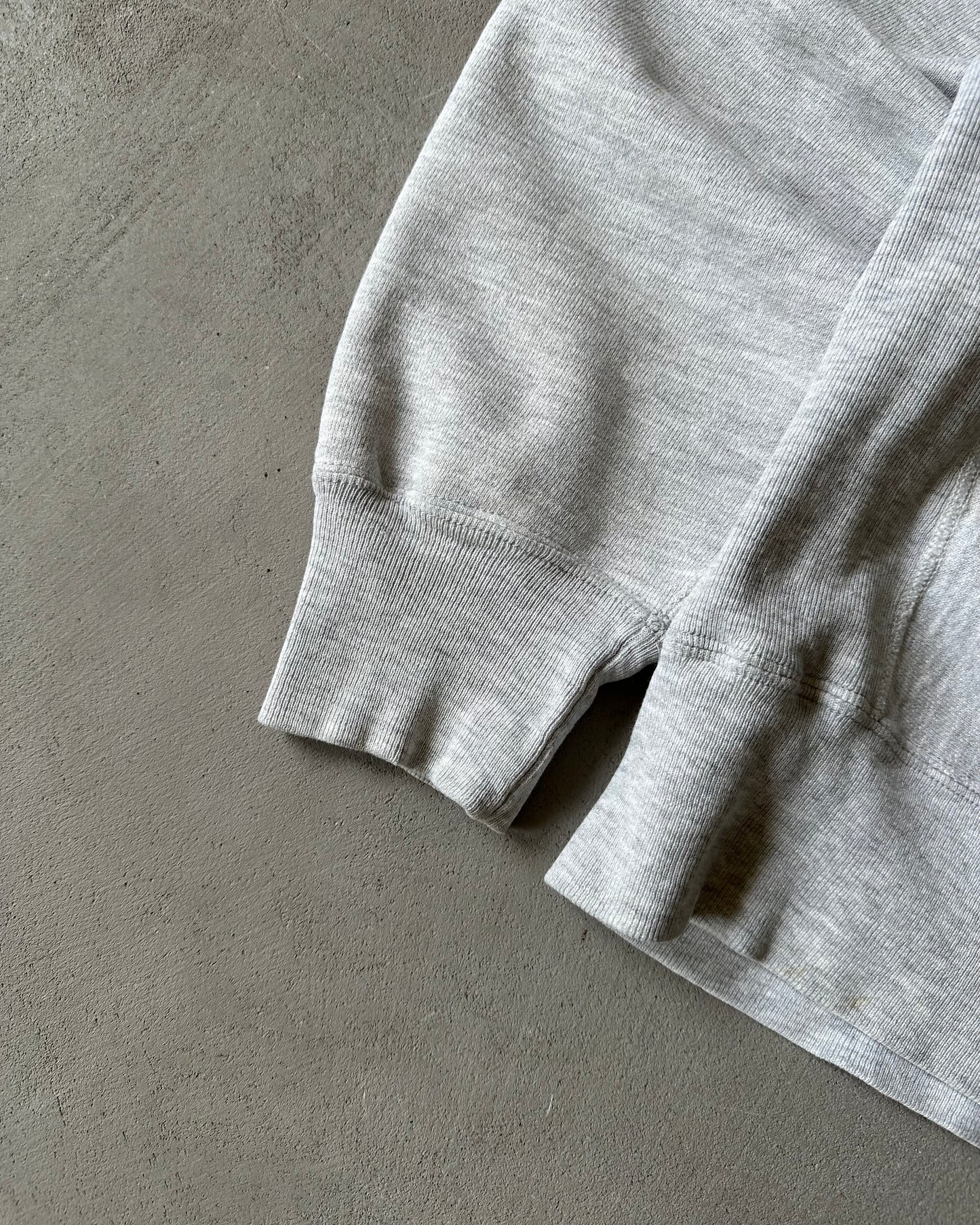 1980s - Ash Grey Champion Warmup Crewneck - M