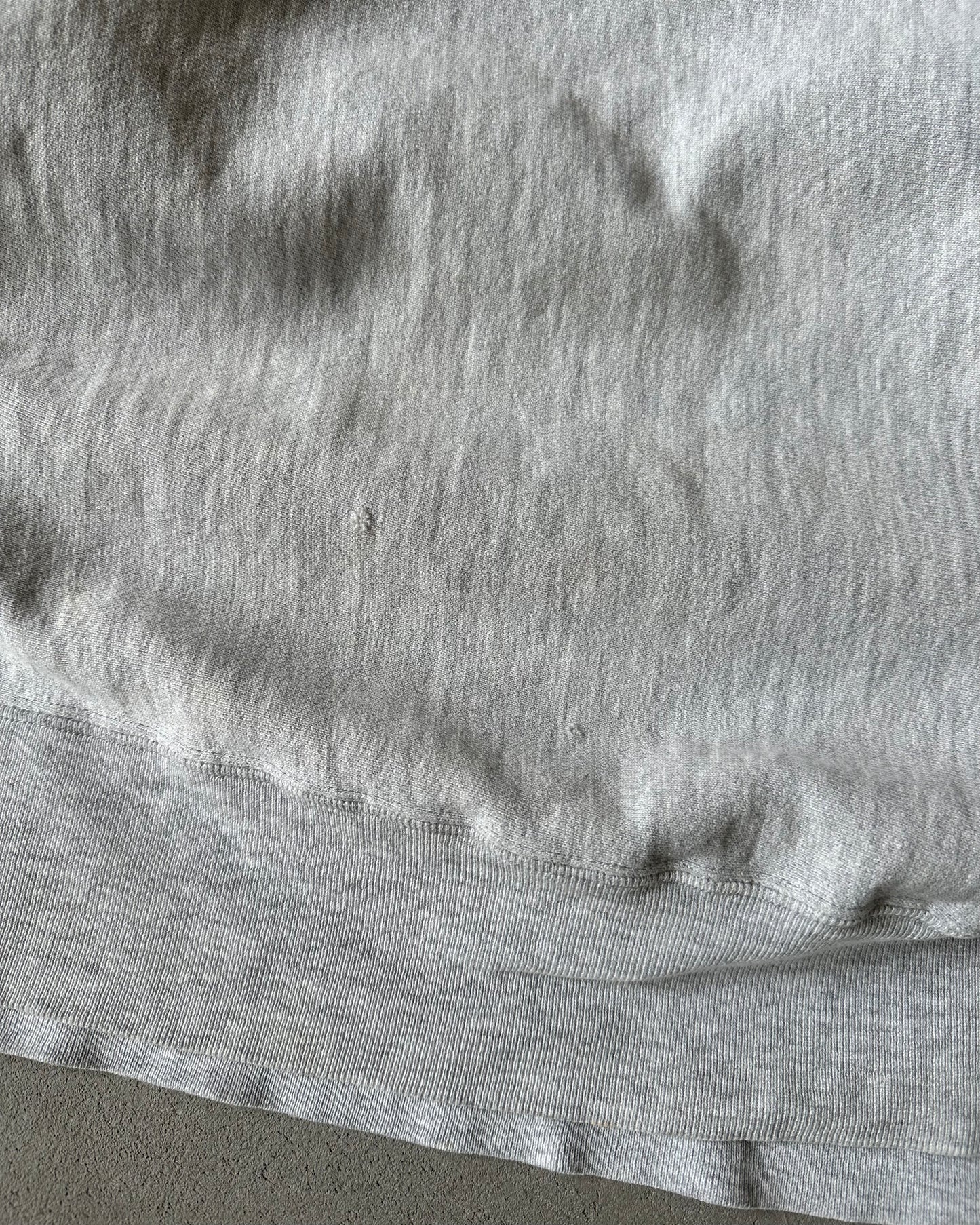 1980s - Ash Grey Champion Warmup Crewneck - M