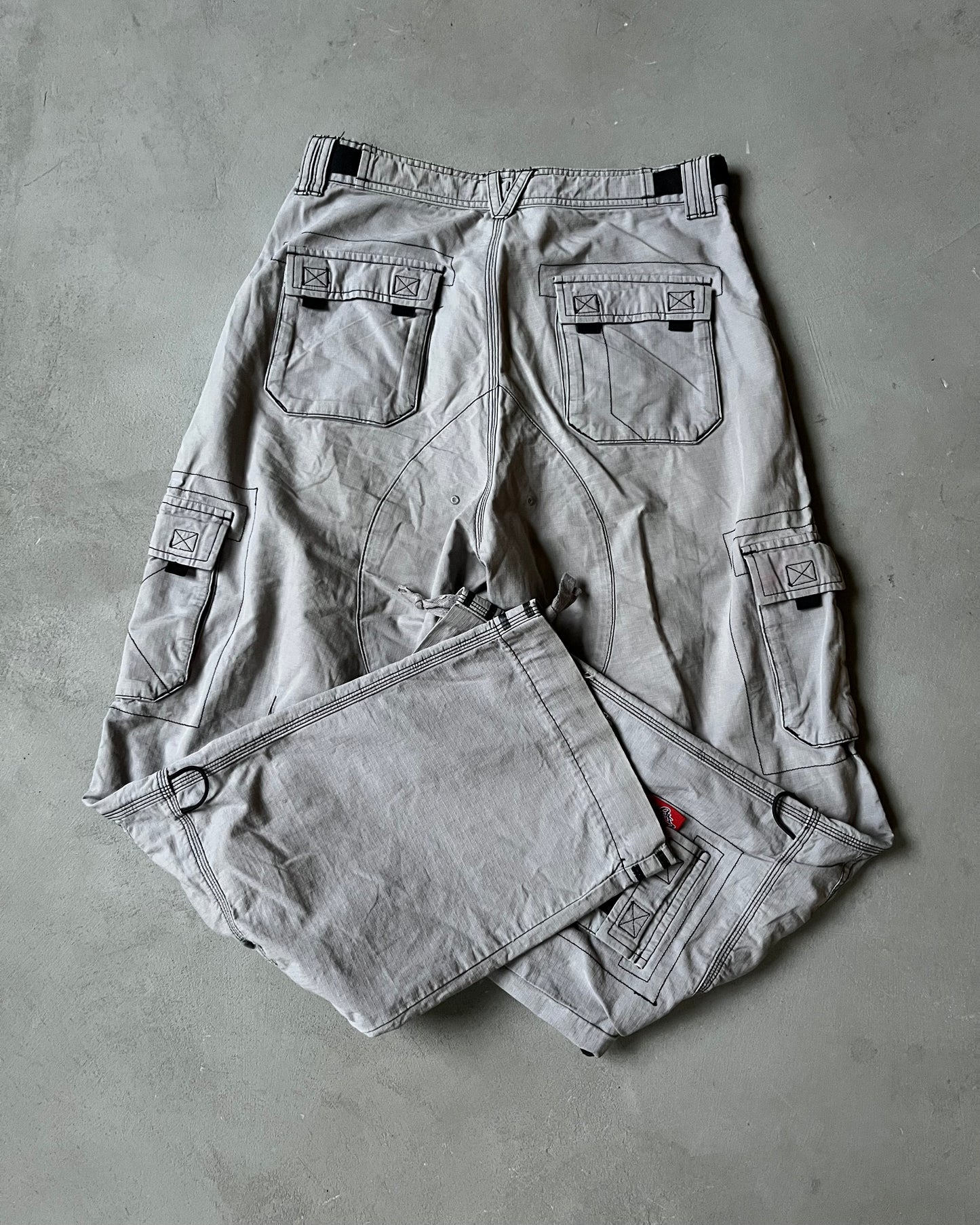 2000s - Grey Ripstop Cargo Pants - 30x29