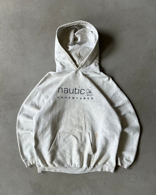 1990s - Ash Grey Nautic X King of the Road Hoodie - XL