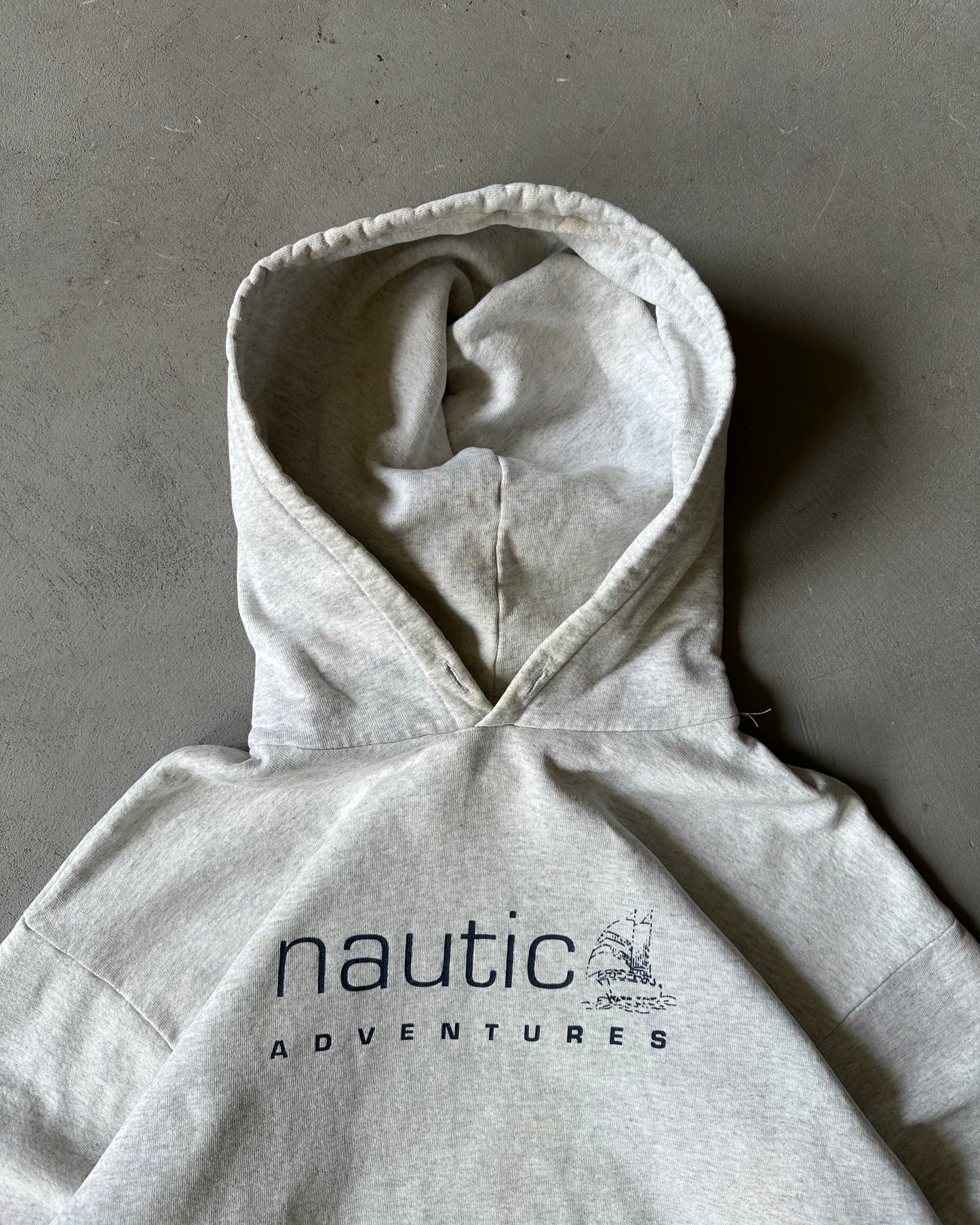1990s - Ash Grey Nautic X King of the Road Hoodie - XL