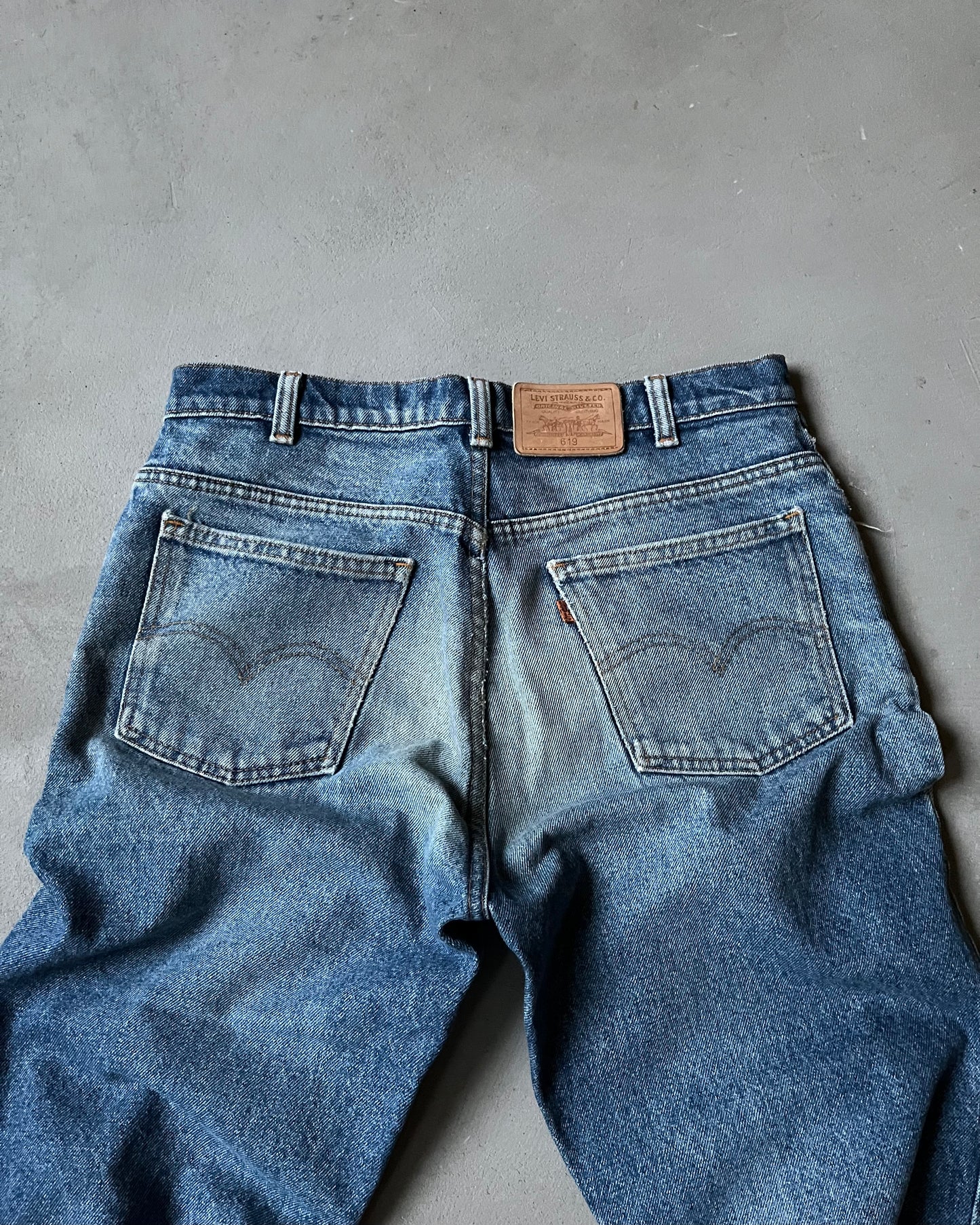 1980s - Distressed 619 Orange Tab Levi's Jeans - 32x27