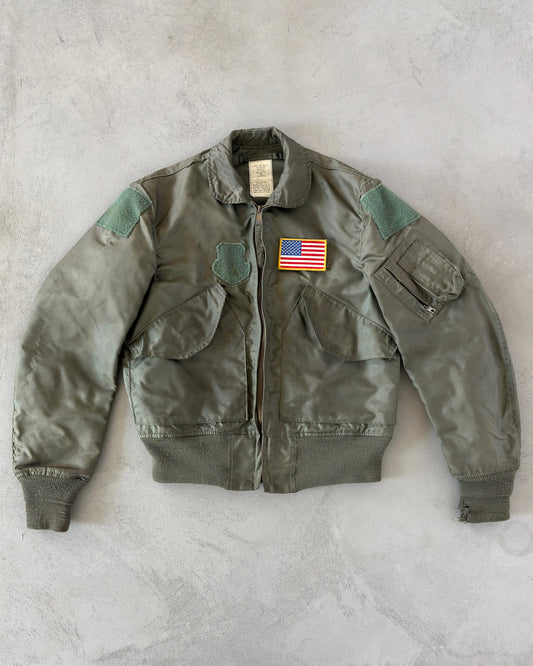 1980s - Green Alpha Industries Flyer's Jacket - S