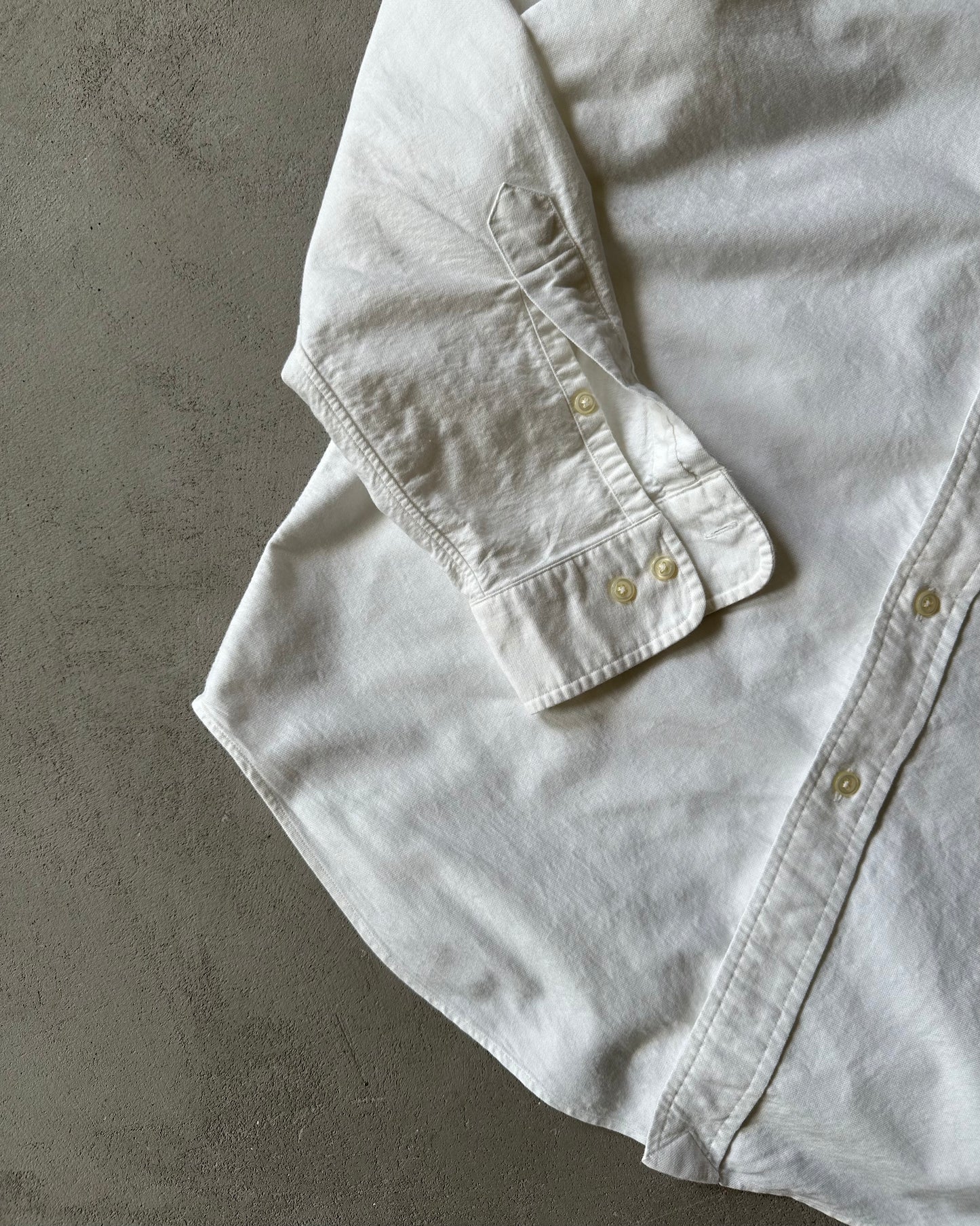 1990s - White Ralph Lauren Shirt - M