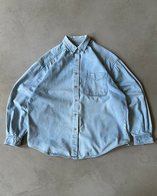 1990s - Denim Eddie Bauer Shirt - (W)L