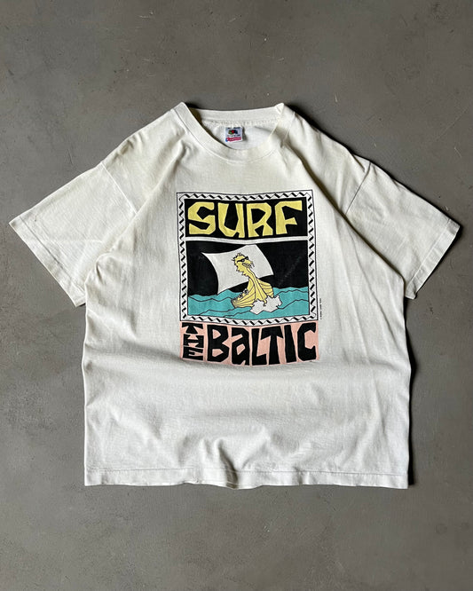 1990s - White Surf The Baltic T-Shirt - L