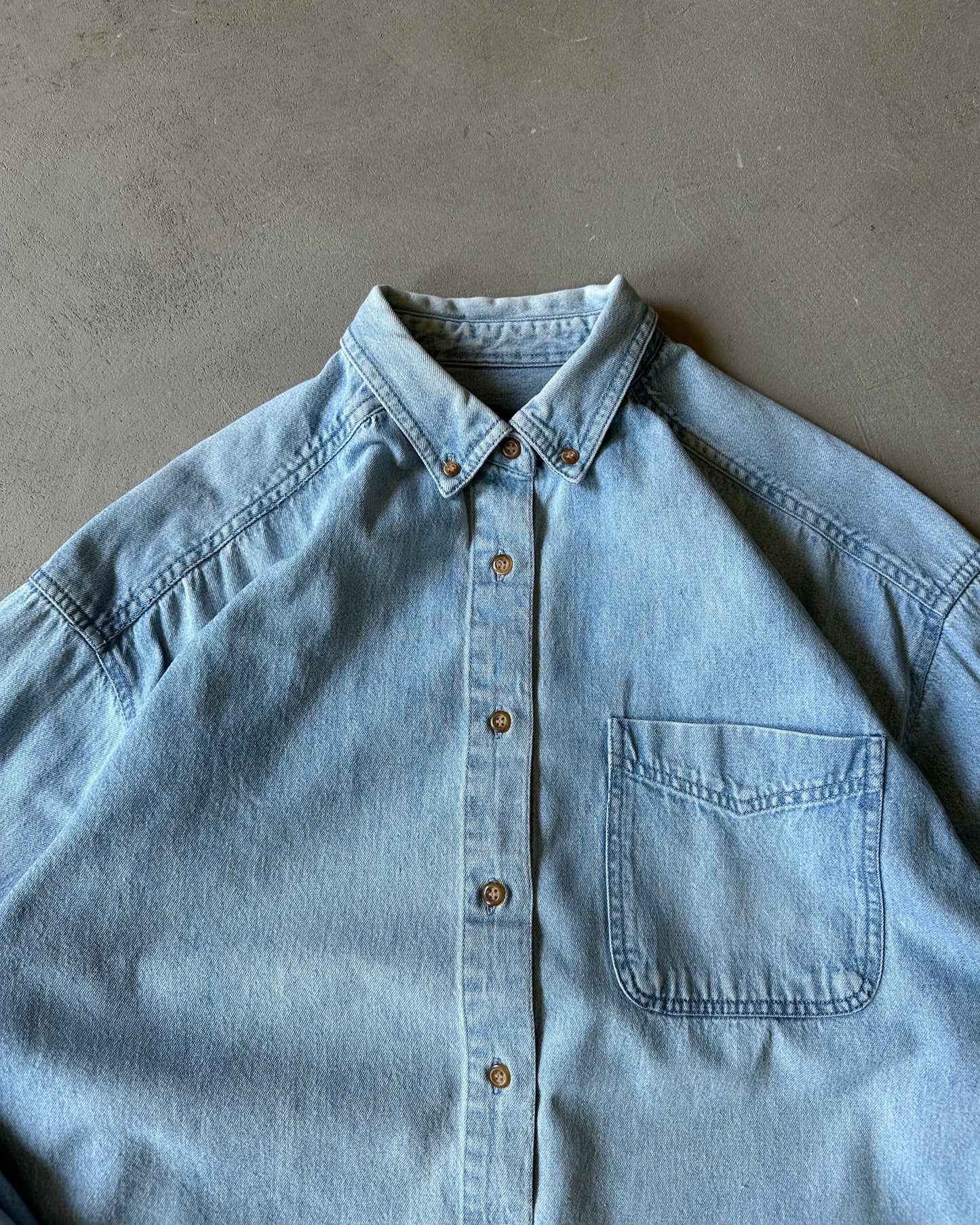 1990s - Denim Eddie Bauer Shirt - (W)L