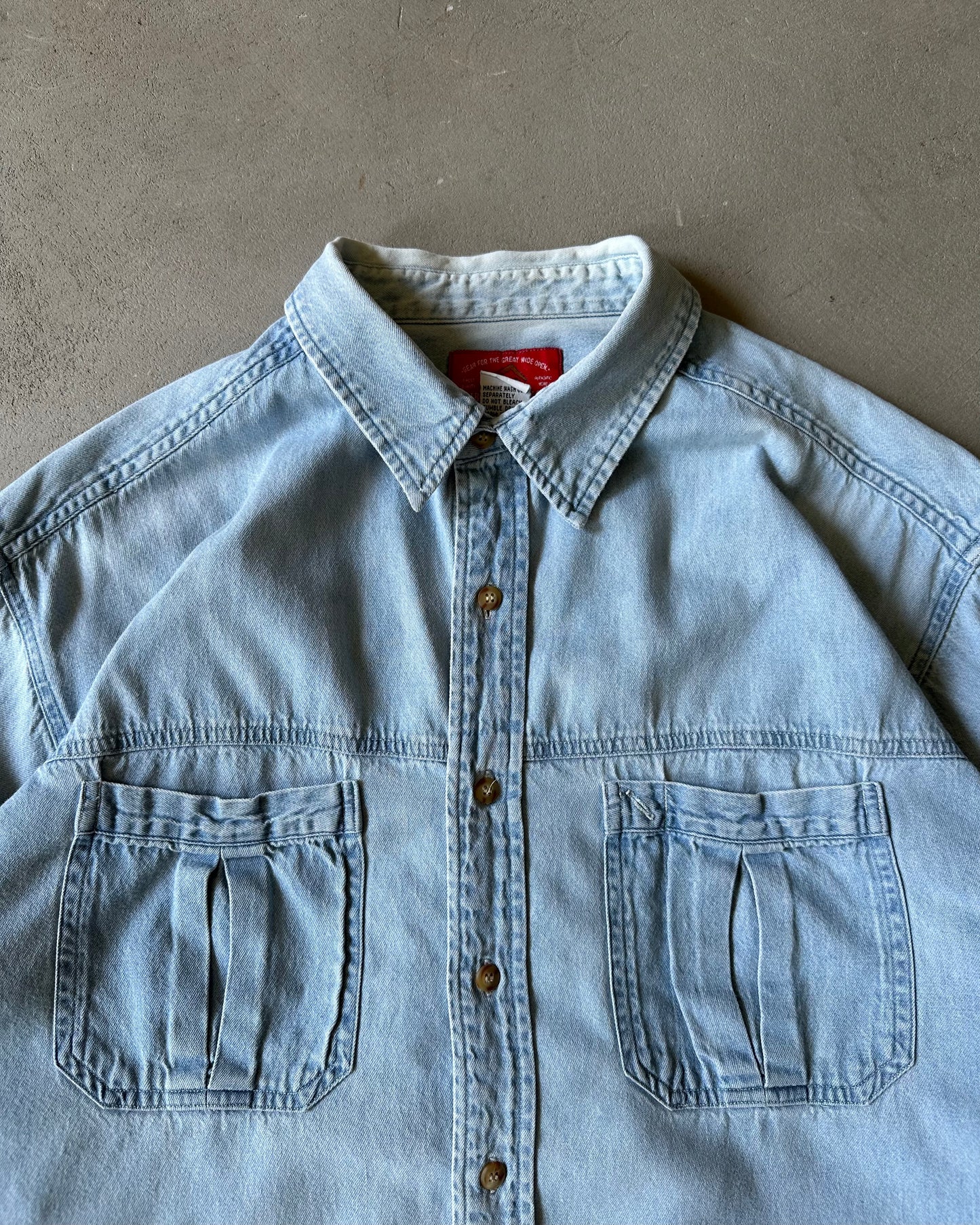 1990s - Denim Marlboro Shirt - XL