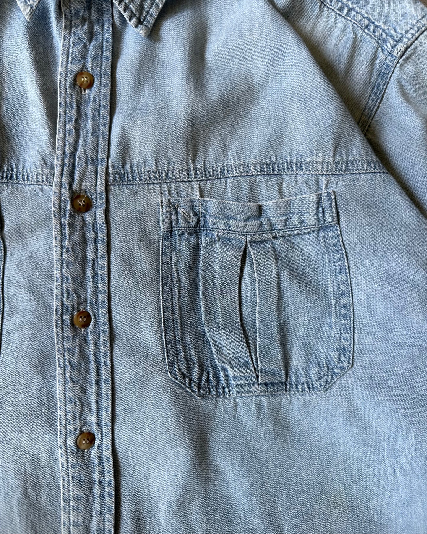 1990s - Denim Marlboro Shirt - XL