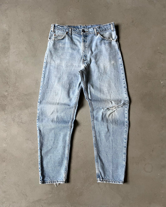 1990s - Distressed 550 Orange Tab Levi's Jeans - 34x31